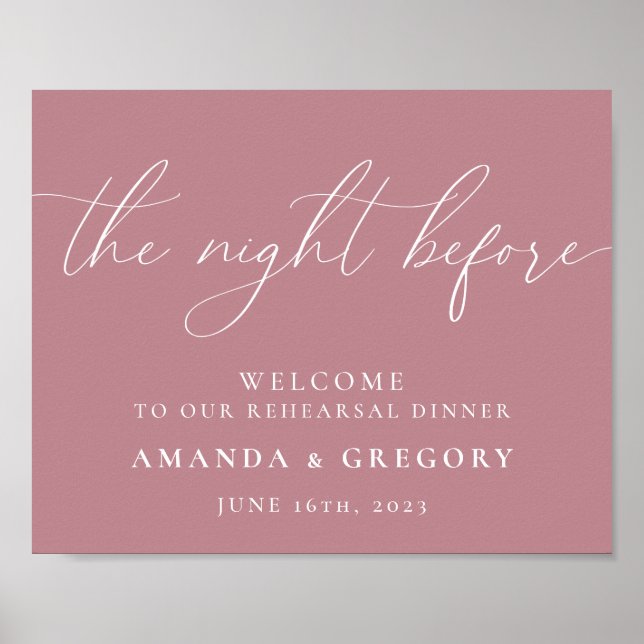 Poster La veille du dîner de répétition de mariage Bienve (Devant)