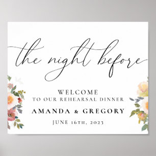Poster La veille du dîner de répétition de mariage Bienve
