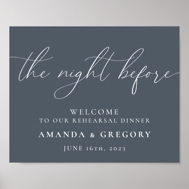 Poster La veille du dîner de répétition de mariage Bienve (Devant)