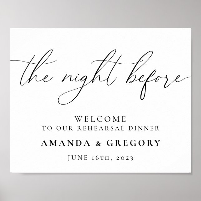Poster La veille du dîner de répétition de mariage Bienve (Devant)