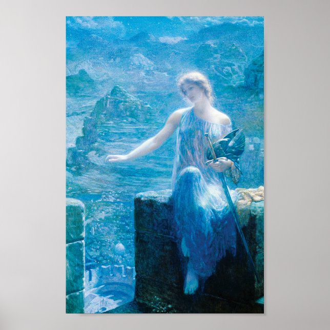 Poster La veillée de Valkyrie par Edward Robert Hughes (Devant)