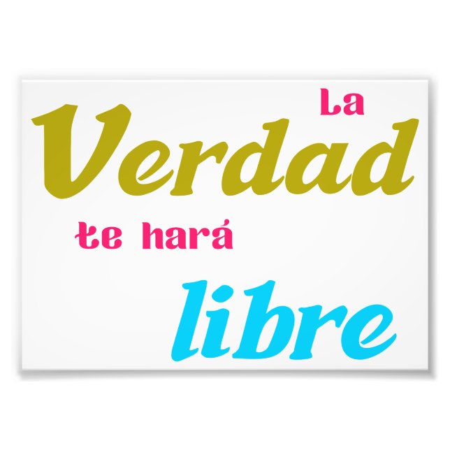 Póster La verdad te hará libre Fotodruck (Vorne)
