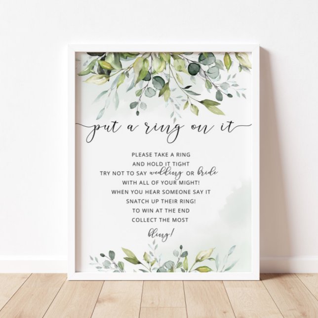 Poster La verdure met une bague sur le jeu (Créateur téléchargé)