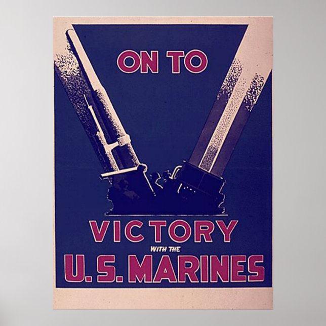 Poster La Victoire Avec Les Marines Américaines (Devant)