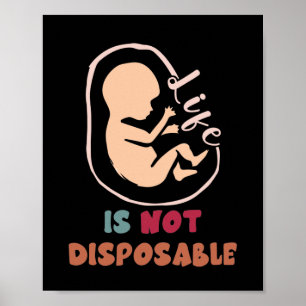 Poster La Vie Anti-avortement Anti-Avortement N'Est Pas D