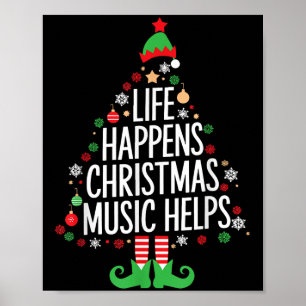 Poster La vie arrive Musique de Noël aide à assortir la f