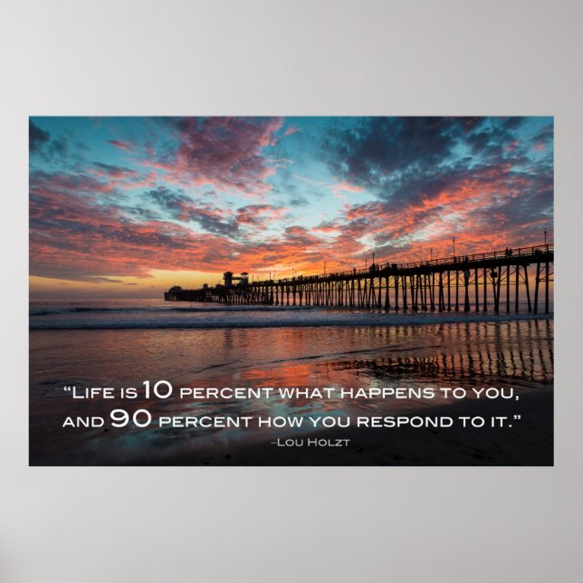 Poster La vie, c'est 90% de la façon dont vous y répondez (Devant)