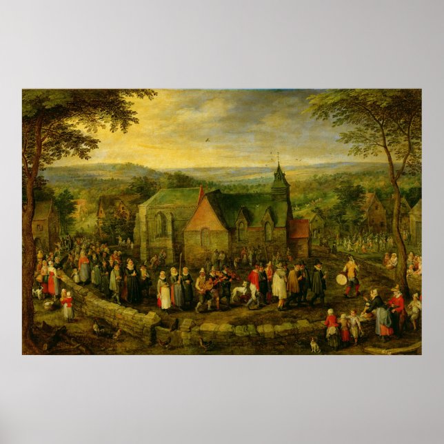 Poster La vie dans un pays avec une scène Mariage (Devant)