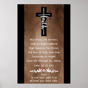 Poster La vie de foi par Jésus Nom