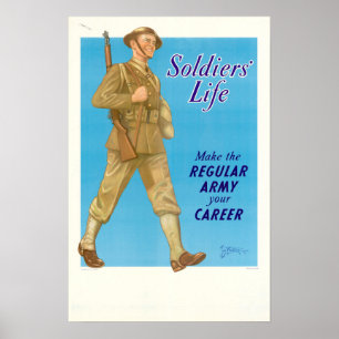 Poster La vie des soldats 2ème guerre mondiale