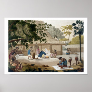 Poster La vie domestique dans Kupang, Timor, plaquent 10