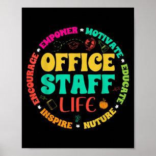 Poster La vie du personnel de bureau - École secr de l'éq