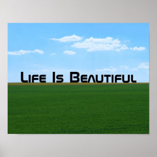 Poster "La vie est belle" Paysage personnalisable