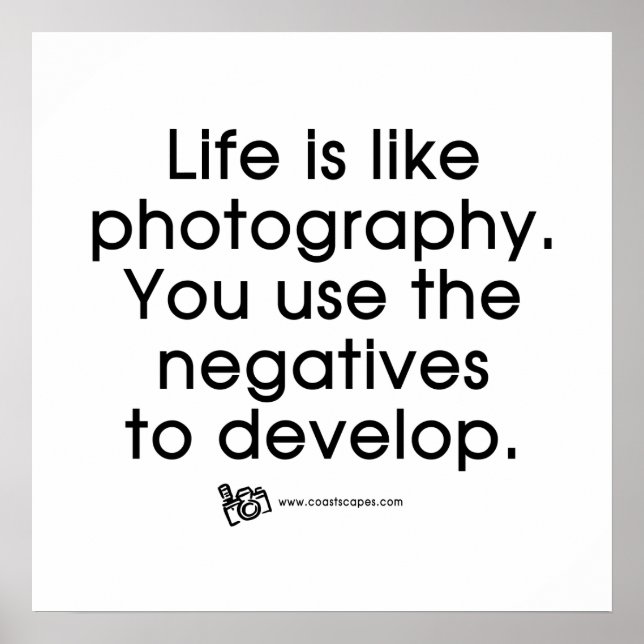 Poster La Vie Est Comme La Photographie (Devant)