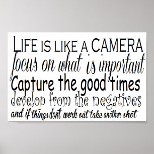 Poster La vie est comme un appareil-photo