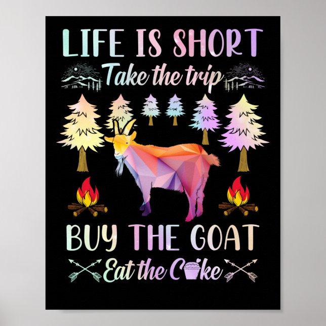 Poster La Vie Est Courte Prendre Le Voyage Acheter La Chè (Devant)