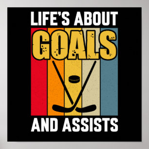 Poster La vie est faite de buts et de passes de hockey