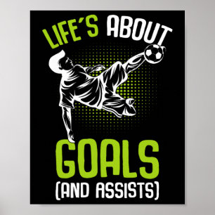 Poster La vie est faite d'objectifs Joueur de football Ga