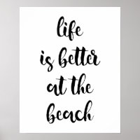 La Vie Est Meilleure À L'Affiche De Plage