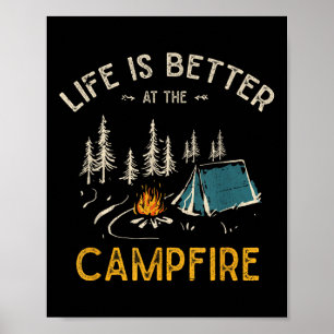 Poster La Vie Est Meilleure Au Camper Camper C Funny Camp