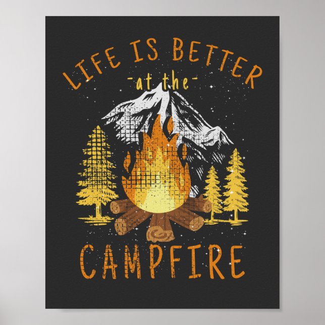 Poster La vie est meilleure au feu de camp (Devant)