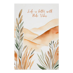 Poster La vie est meilleure avec Boho Vibes Inspiration B