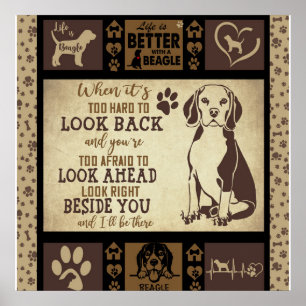 Poster La Vie Est Meilleure Avec La Couverture De Chien B