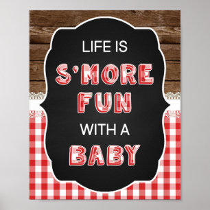 Poster La vie est S'more amusant avec un petit signe - Bé