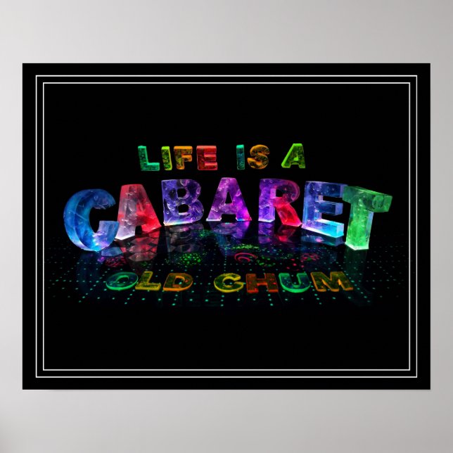 Poster La vie est un cabaret, un vieux chum (Devant)