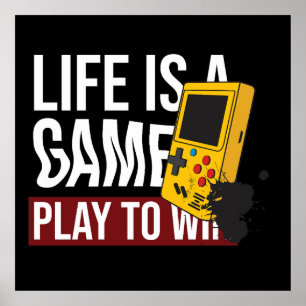 POSTER LA VIE EST UN JEU À GAGNER