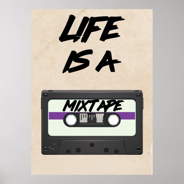 Poster la vie est une citation de mixtape (Devant)