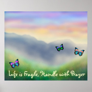 Poster La vie est une poignée fragile avec l'affiche de p