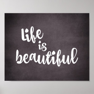 Poster La vie inspirante est une belle citation