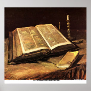 Poster La Vie morte avec la Bible par Vincent van Gogh