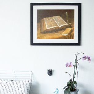 Poster La Vie morte avec la Bible par Vincent van Gogh