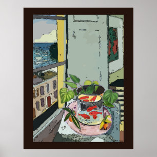 Poster La vie morte et le poisson de la fenêtre