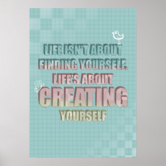 Poster La vie n'est pas de se trouver Citer