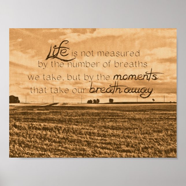 Poster La vie n'est pas mesurée (Devant)