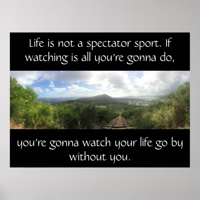 Poster La vie n'est pas un sport de spectateurs (Devant)