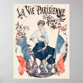 Poster La Vie Parisienne - Drapeaux