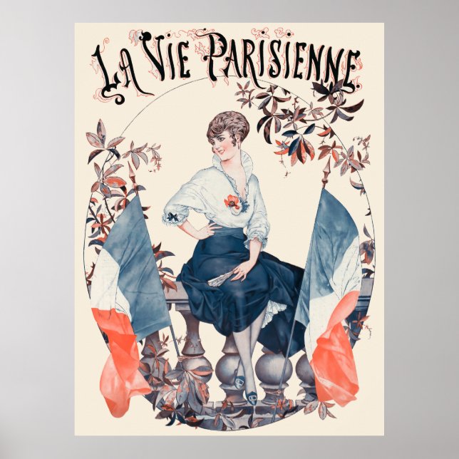 Poster La Vie Parisienne - Drapeaux (Devant)