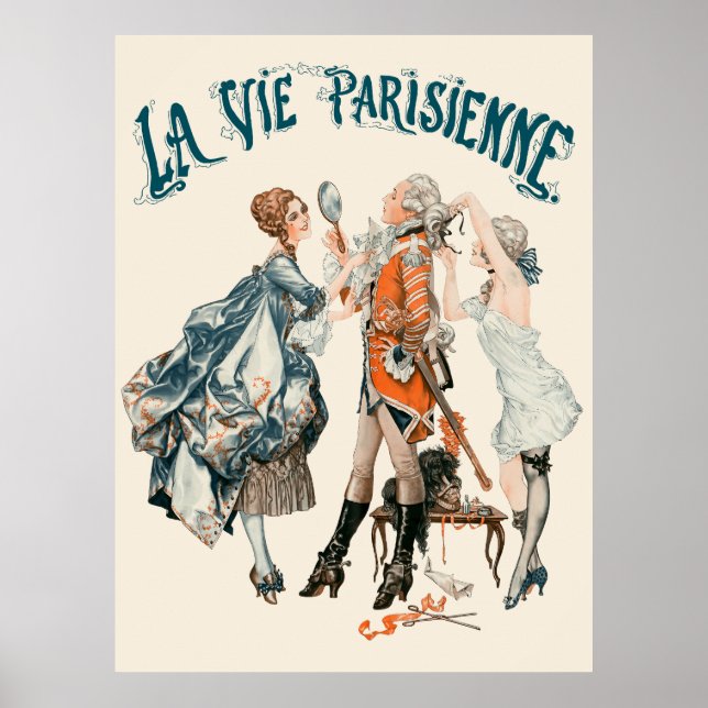 Poster La Vie Parisienne - La guerre en dentelles d'autre (Devant)