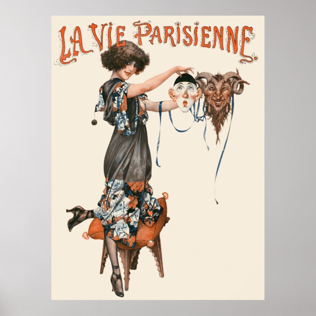 Poster La Vie Parisienne - Les masques de l'amour, Illust (Devant)
