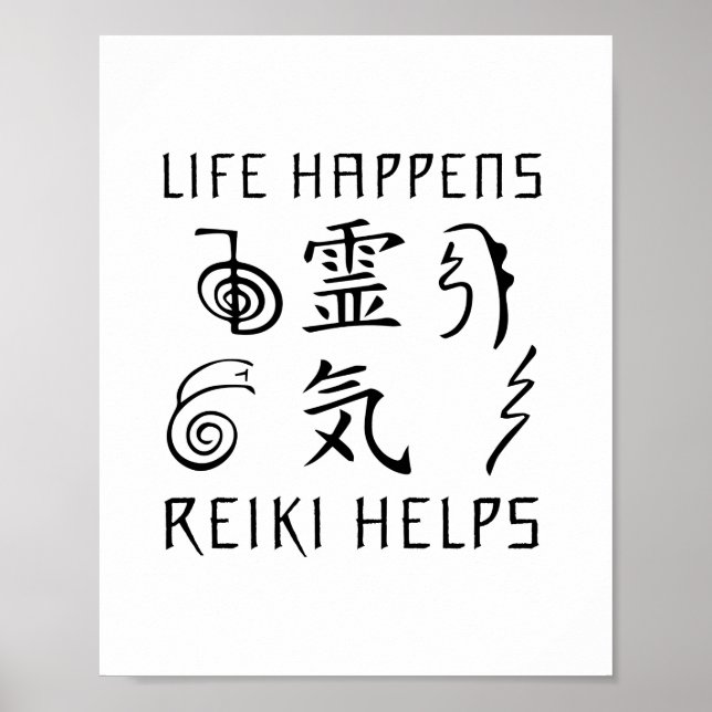 Poster La vie se passe Reiki aide | Reiki Master Gift (Devant)