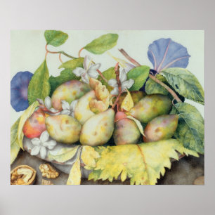 Poster La vie toujours avec des prunes, des noix et le