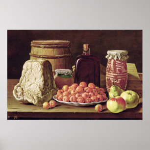 Poster La vie toujours avec le fruit et le fromage