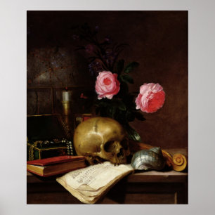 Poster La vie toujours avec un crâne