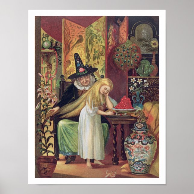 Poster La Vieille Sorcière peignant les cheveux de Gerda  (Devant)