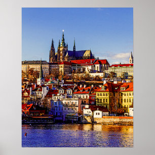 Poster La vieille ville de Prague. République tchèque.