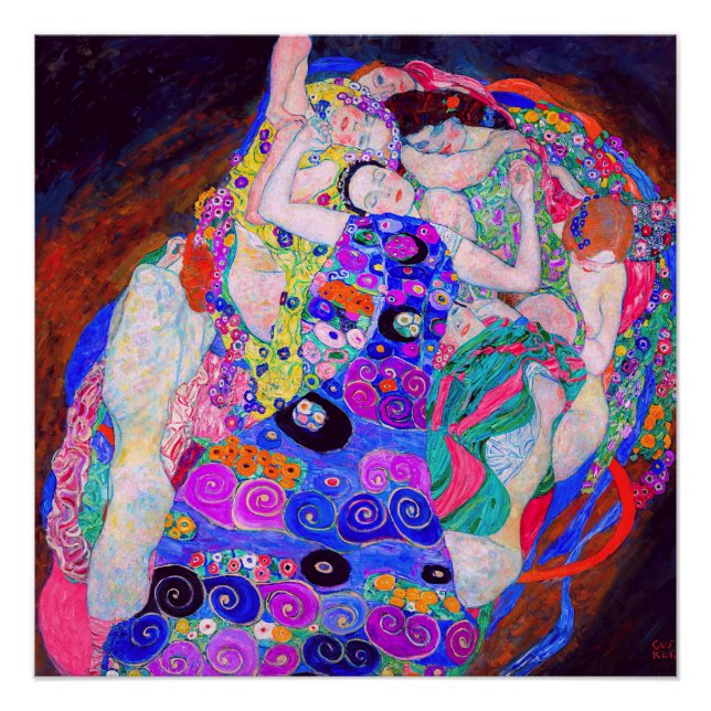 Poster La Vierge (1913) de Gustav Klimt. (Devant)
